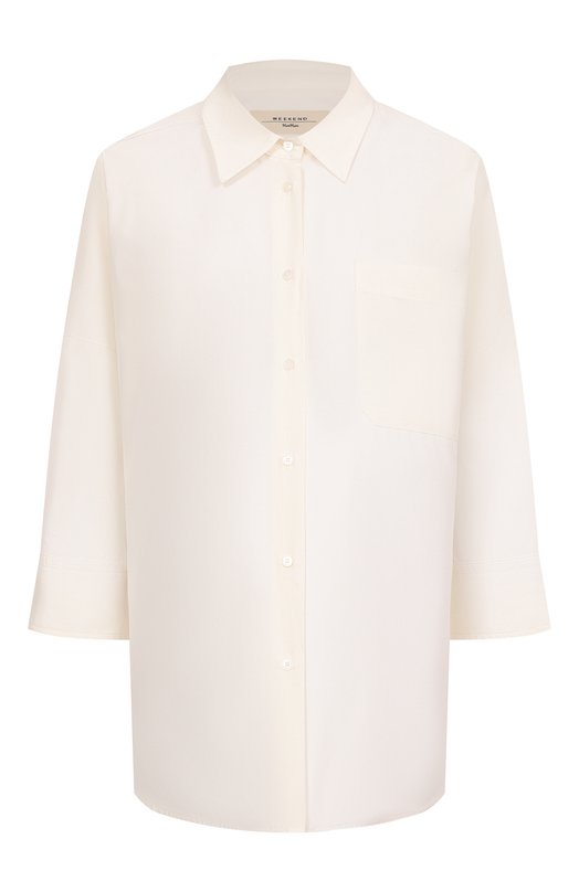 Хлопковая рубашка Weekend Max Mara ZAV0RRA Белый ZAV0RRA