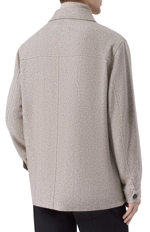 Пиджак из кашемира и шелка Brioni SGQV0L/0D315 Бежевый  SGQV0L/0D315 Фото 4