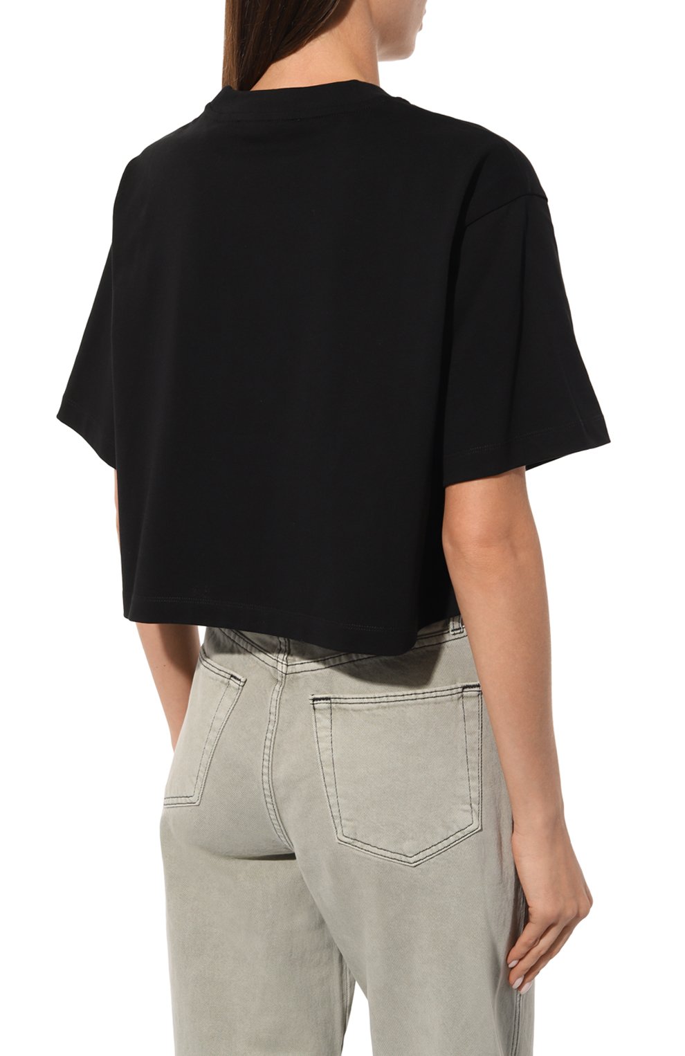 Хлопковая футболка CLOSED черного цвета по цене 12150 руб., арт. C95228-45F-EB, фото 4 Хлопковая футболка CLOSED, арт. C95228-45F-EB, фото 4