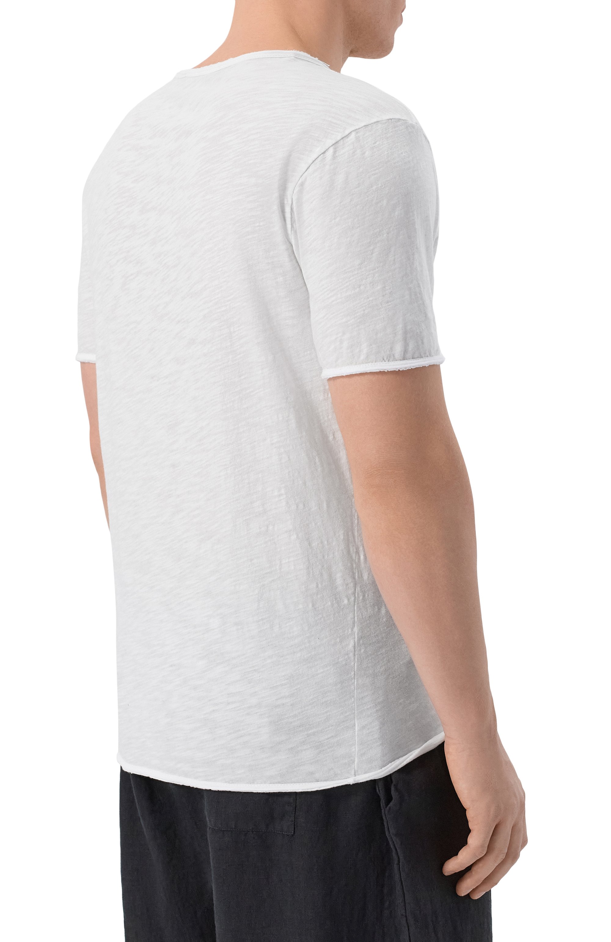 Хлопковая футболка NEVER ENOUGH белого цвета по цене 11100 руб., арт. 2B5M026-038/MTH042, фото 4 Хлопковая футболка NEVER ENOUGH, арт. 2B5M026-038/MTH042, фото 4