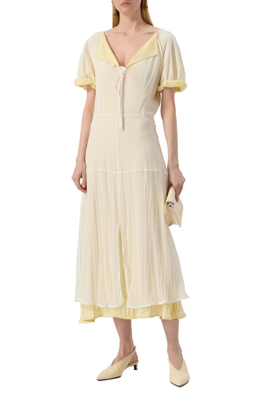 Шелковое платье Jil Sander J03CT0460/J55081 Жёлтый  J03CT0460/J55081 Фото 2
