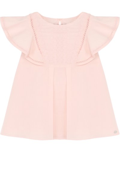 Хлопковая блуза свободного кроя с вышивкой TARTINE ET CHOCOLAT, арт. TL12042, фото 1