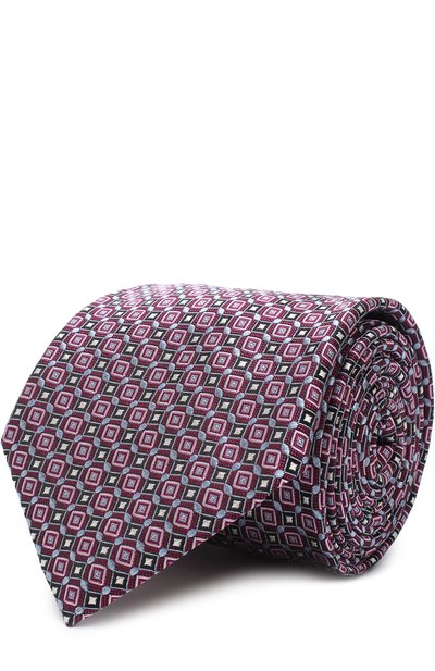 Мужской шелковый галстук с узором BRIONI, арт. 061E00/07433
