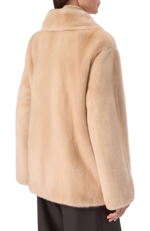 Шуба из норки Giulia Gurman 2503P Бежевый  2503P Фото 4