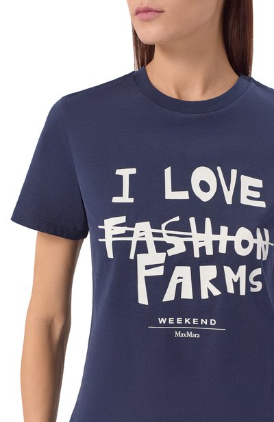 Хлопковая футболка WEEKEND MAX MARA, арт. CL0WN, фото 5