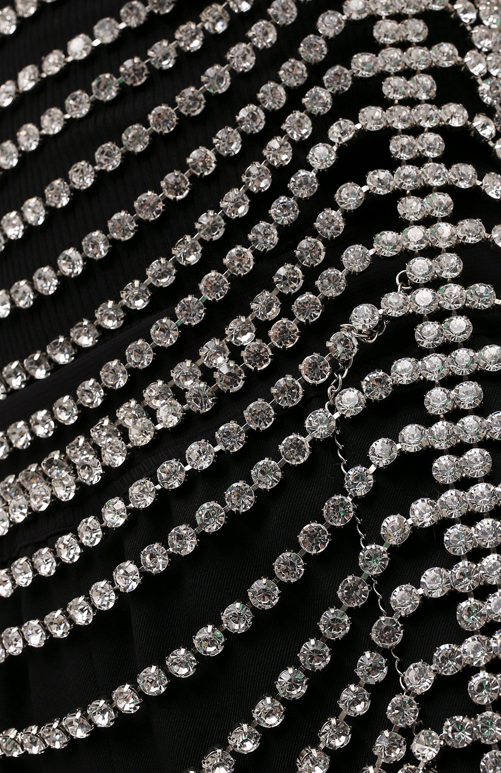 Платье со стразами AREA серебряного цвета по цене 331500 руб., арт. 2103D19042, фото 5 Платье со стразами AREA, арт. 2103D19042, фото 5