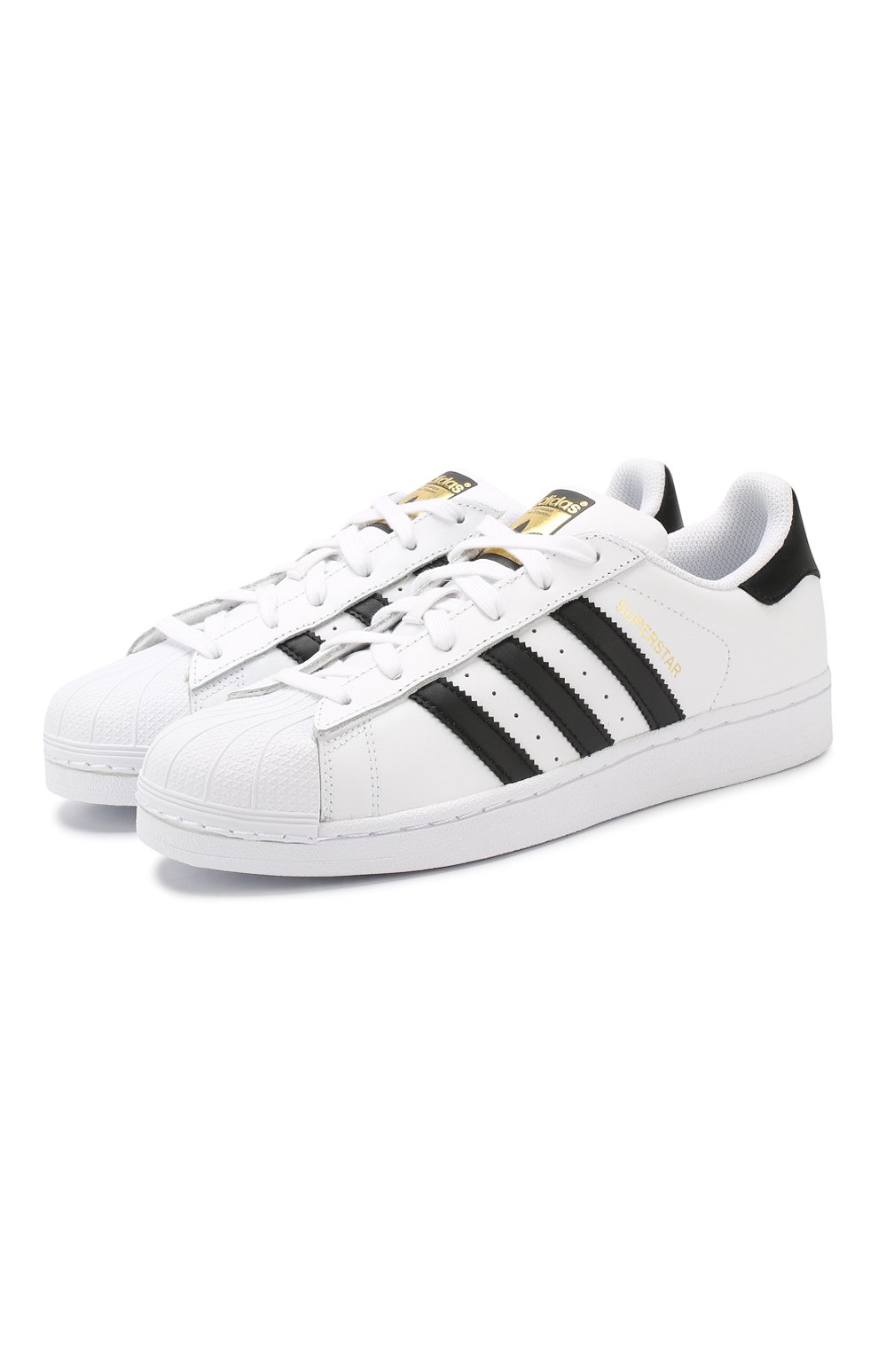 Кожаные кеды superstar ADIDAS ORIGINALS, арт. C77153, фото 1