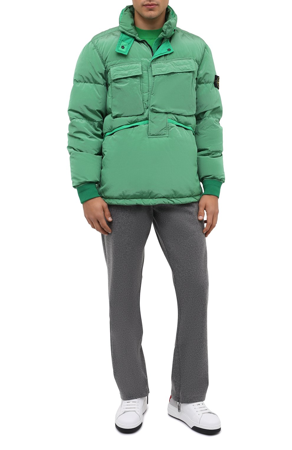 Пуховый анорак STONE ISLAND зеленого цвета по цене 154000 руб., арт. 751544408, фото 2 Пуховый анорак STONE ISLAND, арт. 751544408, фото 2