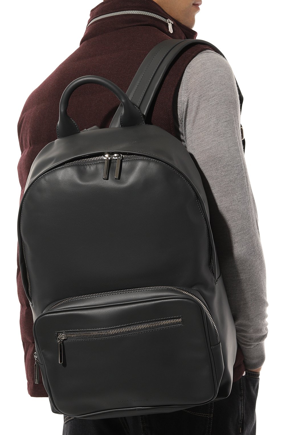 Рюкзак MATTIA CAPEZZANI темно-серого цвета по цене 73150 руб., арт. ZA100/PREMIUM, фото 2 Рюкзак MATTIA CAPEZZANI, арт. ZA100/PREMIUM, фото 2