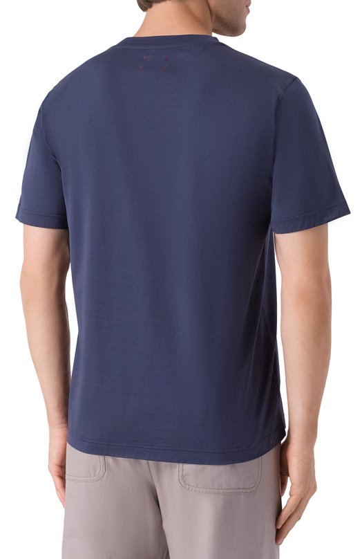 Хлопковая футболка Kiton UMK0824K326 Синий  UMK0824K326 Фото 4
