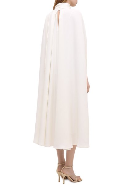 Шелковое платье VALENTINO белого цвета по цене 482000 руб., арт. VB3VAUW51MM, фото 4 Шелковое платье VALENTINO, арт. VB3VAUW51MM, фото 4