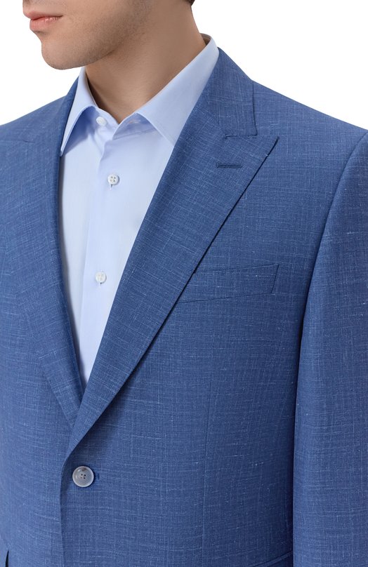 Пиджак из шерсти и шелка BOSS 50562604 Синий  50562604 Фото 5