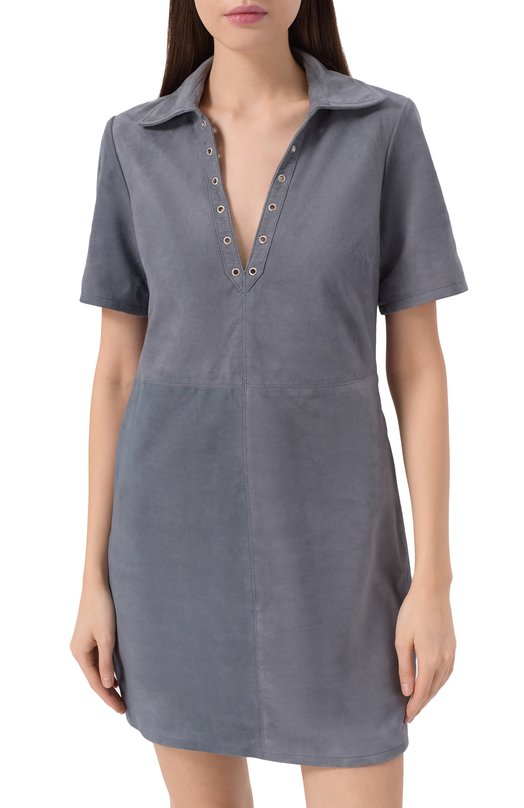 Замшевое платье Zadig and Voltaire RWDR01040 Серый  RWDR01040 Фото 3
