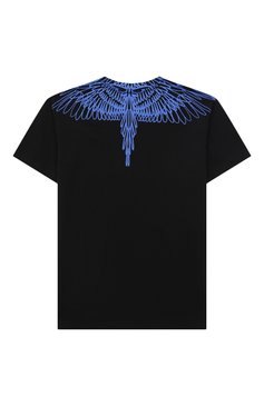 Детская хлопковая футболка MARCELO BURLON KIDS OF MILAN черного цвета, арт. 21E/B/MB/1100/0010/2-6Y | Фото 2 (Материал внешний: Хлопок; Рукава: Короткие; Региональные ограничения белый список (Axapta Mercury): RU; Мальчики Кросс-КТ: Ф�утболка-одежда; Драгоценные камни: Проставлено; Материал сплава: Проставлено; Ростовка одежда: 6 лет | 116 см)
