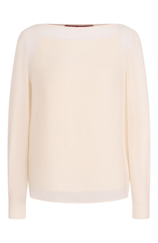 Шелковая блузка Max Mara Studio DEMIEN Кремовый DEMIEN