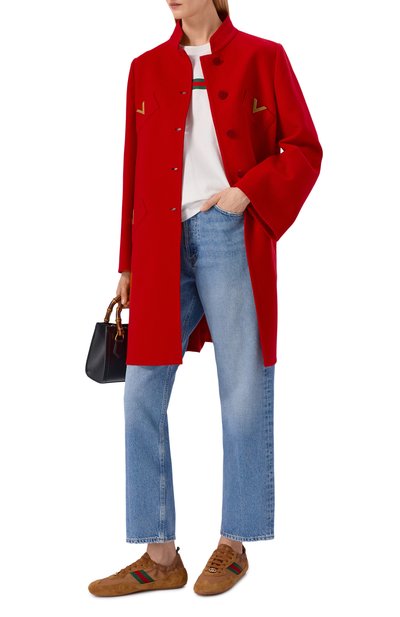 Комбинированные кеды shift GUCCI коричневого цвета по цене 117500 руб., арт. 857963/AAF1Z, фото 3 Комбинированные кеды shift GUCCI, арт. 857963/AAF1Z, фото 3