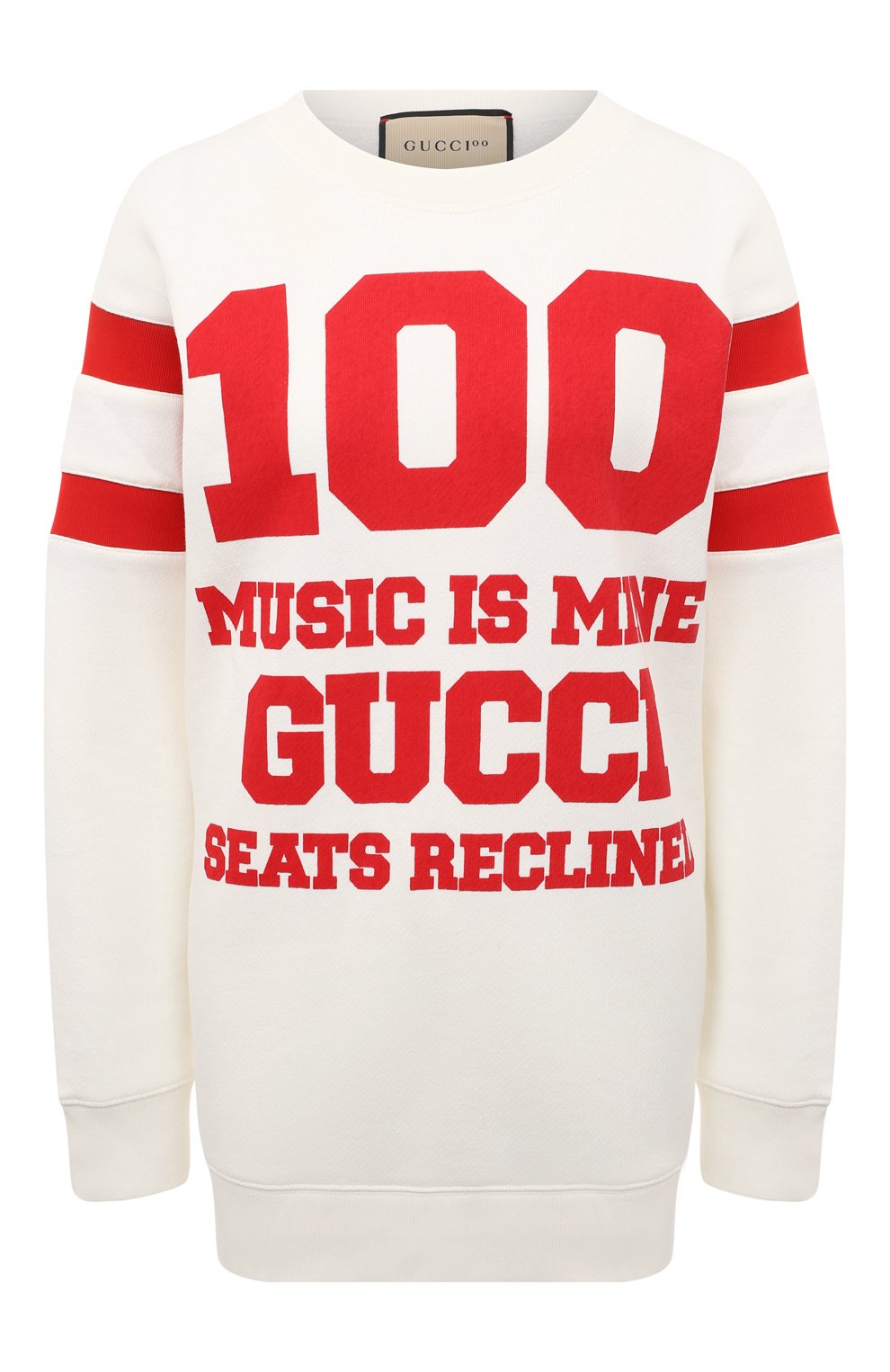 Хлопковый свитшот GUCCI белого цвета по цене 122400 руб., арт. 662081 XJDW6, фото 1 Хлопковый свитшот GUCCI, арт. 662081 XJDW6, фото 1
