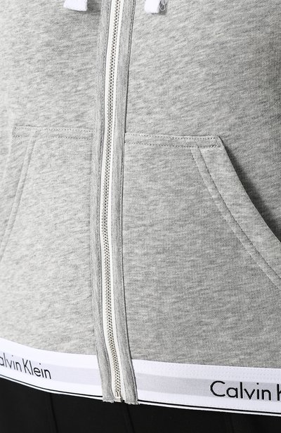 Хлопковый кардиган на молнии с капюшоном CALVIN KLEIN, арт. QS5667E, фото 5