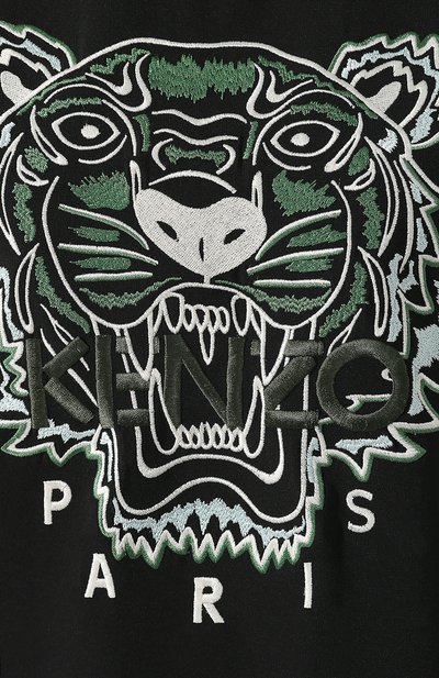 Футболка KENZO черного цвета по цене 32500 руб., арт. FA52T01765AC, фото 5 Футболка KENZO, арт. FA52T01765AC, фото 5