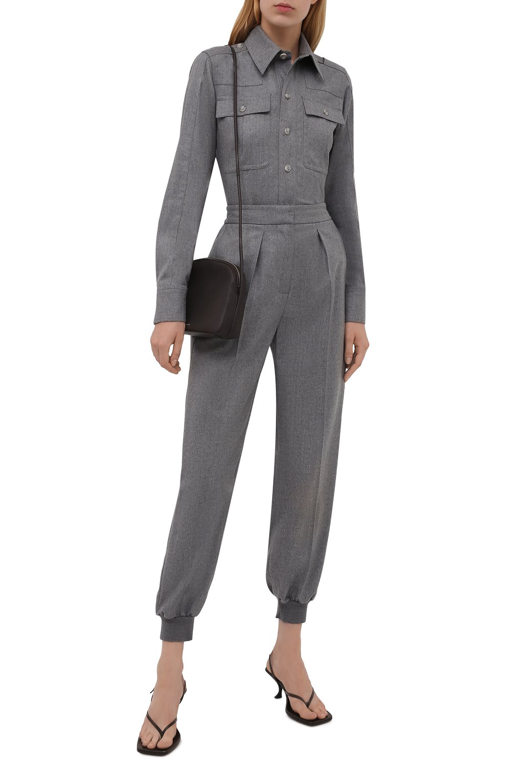 Шерстяные джоггеры STELLA MCCARTNEY светло-серого цвета по цене 64250 руб., арт. 603276/SNB53, фото 2 Шерстяные джоггеры STELLA MCCARTNEY, арт. 603276/SNB53, фото 2