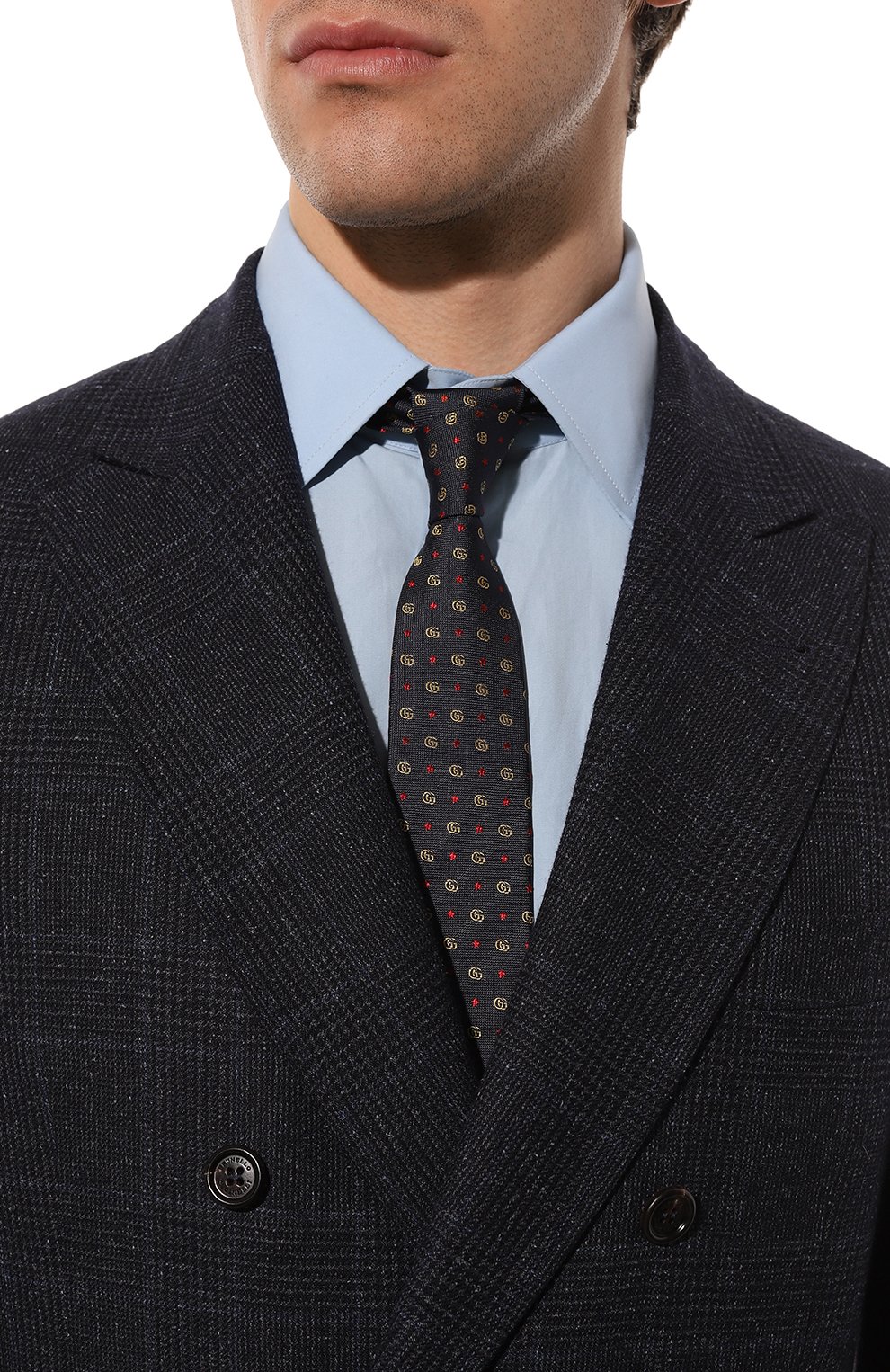 Шелковый галстук GUCCI, арт. 672466 4E002, фото 2