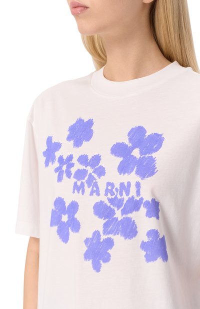 Хлопковая футболка MARNI, арт. THJET49P09/USCX40, фото 5