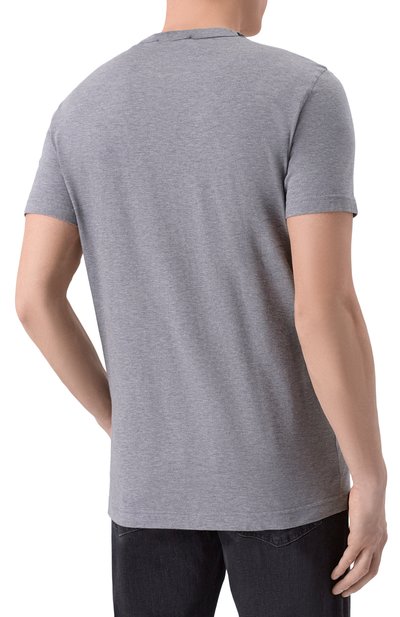 Хлопковая футболка DOLCE & GABBANA серого цвета по цене 85850 руб., арт. G8PT1Z/G7PZU, фото 4 Хлопковая футболка DOLCE & GABBANA, арт. G8PT1Z/G7PZU, фото 4