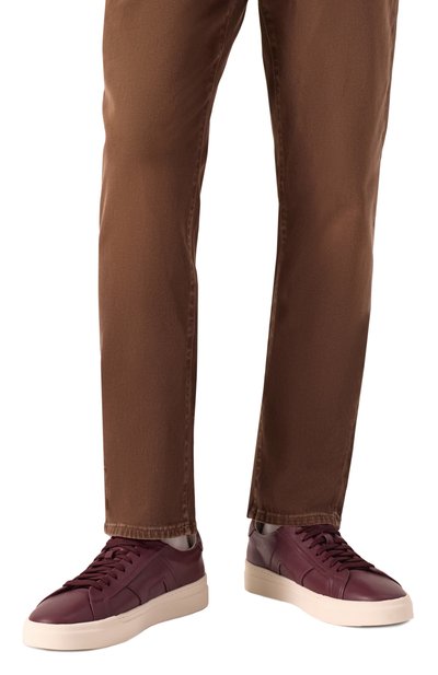 Кожаные кеды gloria SANTONI, арт. MBGG21779PNNGXWH, фото 3