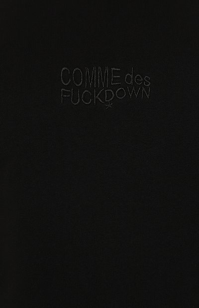 Хлопковое худи COMME DES FUCKDOWN черного цвета по цене 14050 руб., арт. CFABM01408, фото 5 Хлопковое худи COMME DES FUCKDOWN, арт. CFABM01408, фото 5