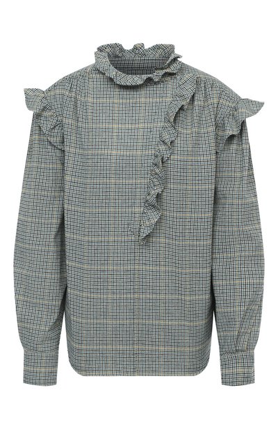 Женская блузка из хлопка и шерсти ISABEL MARANT ETOILE, арт. HT1831-20A039E/FL0SSIA