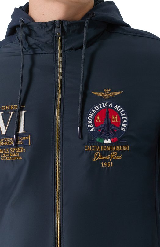 Хлопковая толстовка Aeronautica Militare 251AF500F459 Синий  251AF500F459 Фото 5