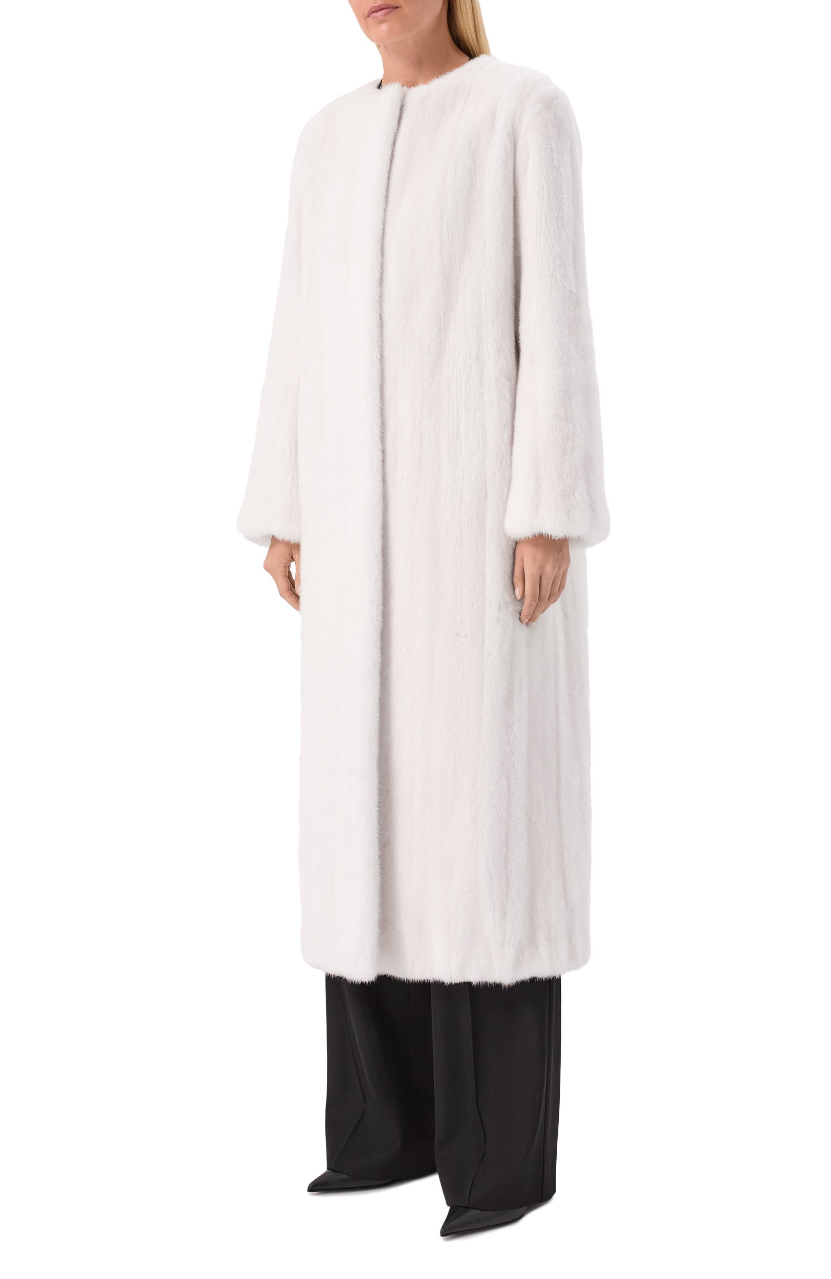 Шуба из норки MVST белого цвета по цене 3595000 руб., арт. M026/MINK WHITE, фото 6 Шуба из норки MVST, арт. M026/MINK WHITE, фото 6