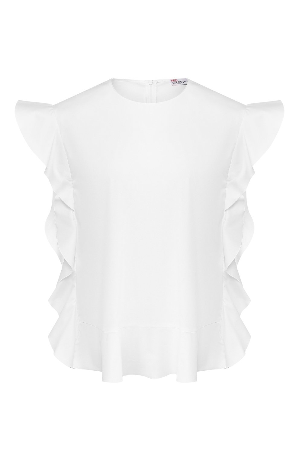 Хлопковый топ REDVALENTINO белого цвета по цене 19100 руб., арт. RR0AEA45/0ES, фото 1 Хлопковый топ REDVALENTINO, арт. RR0AEA45/0ES, фото 1