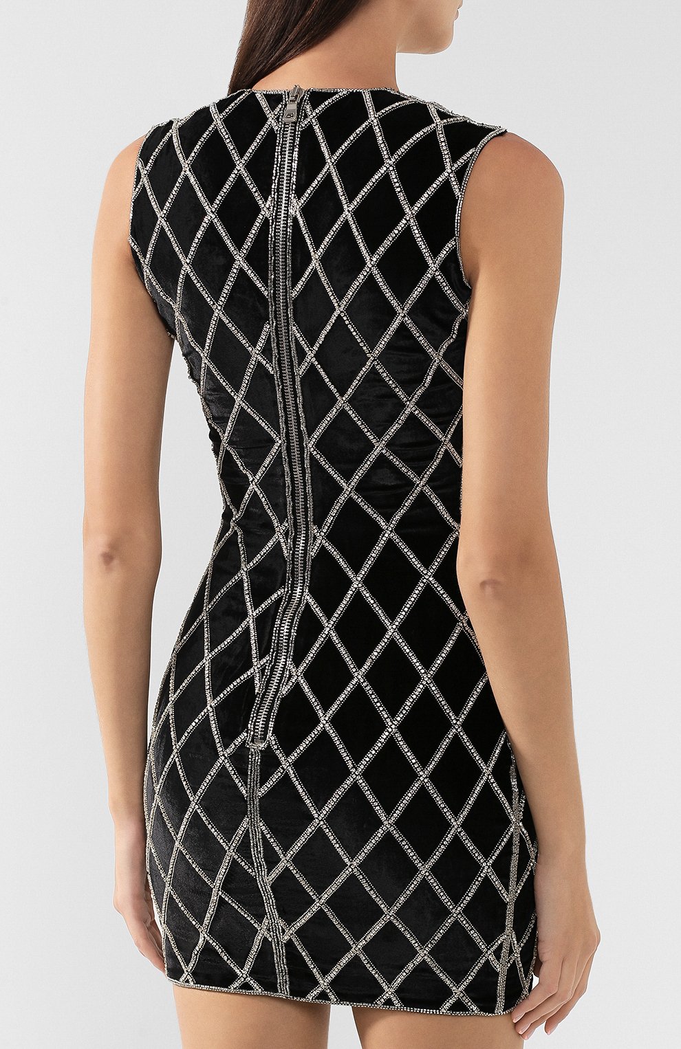 Платье из смеси вискозы и шелка BALMAIN черного цвета по цене 478000 руб., арт. SF16829/P014, фото 4 Платье из смеси вискозы и шелка BALMAIN, арт. SF16829/P014, фото 4
