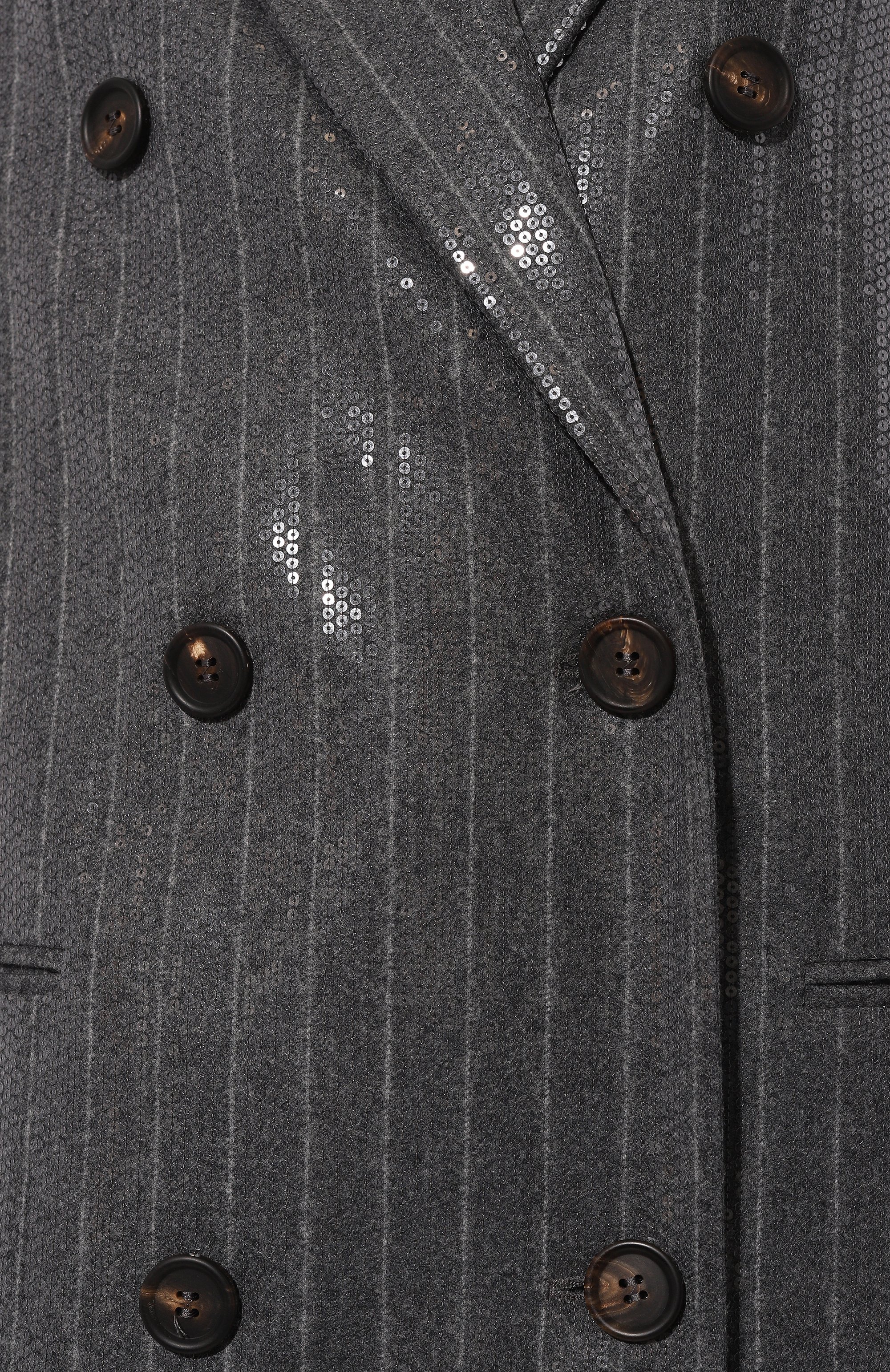 Шерстяное пальто с отделкой пайетками BRUNELLO CUCINELLI, арт. ME2089827, фото 5