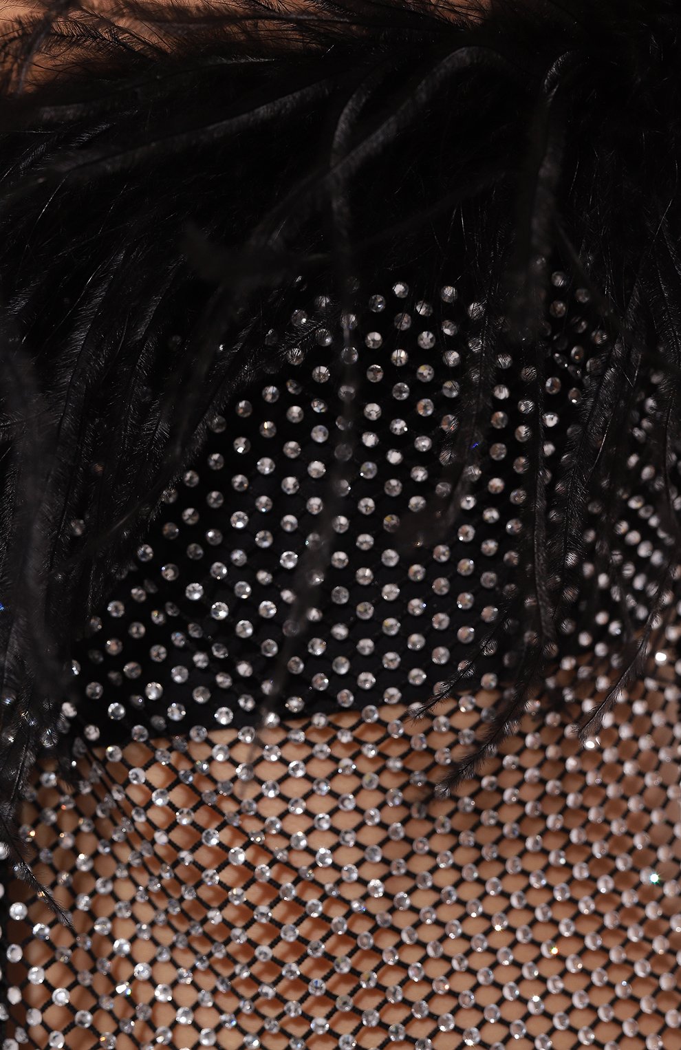 Платье с отделкой стразами и перьями GIUSEPPE DI MORABITO, арт. PS23296DR-P-231-ST, фото 5