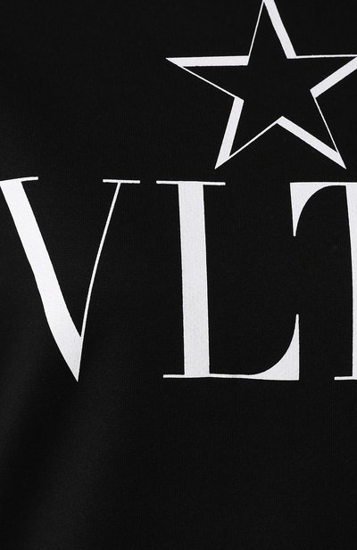 Хлопковый свитшот VALENTINO черного цвета по цене 59400 руб., арт. TB3MF05C5B3, фото 5 Хлопковый свитшот VALENTINO, арт. TB3MF05C5B3, фото 5