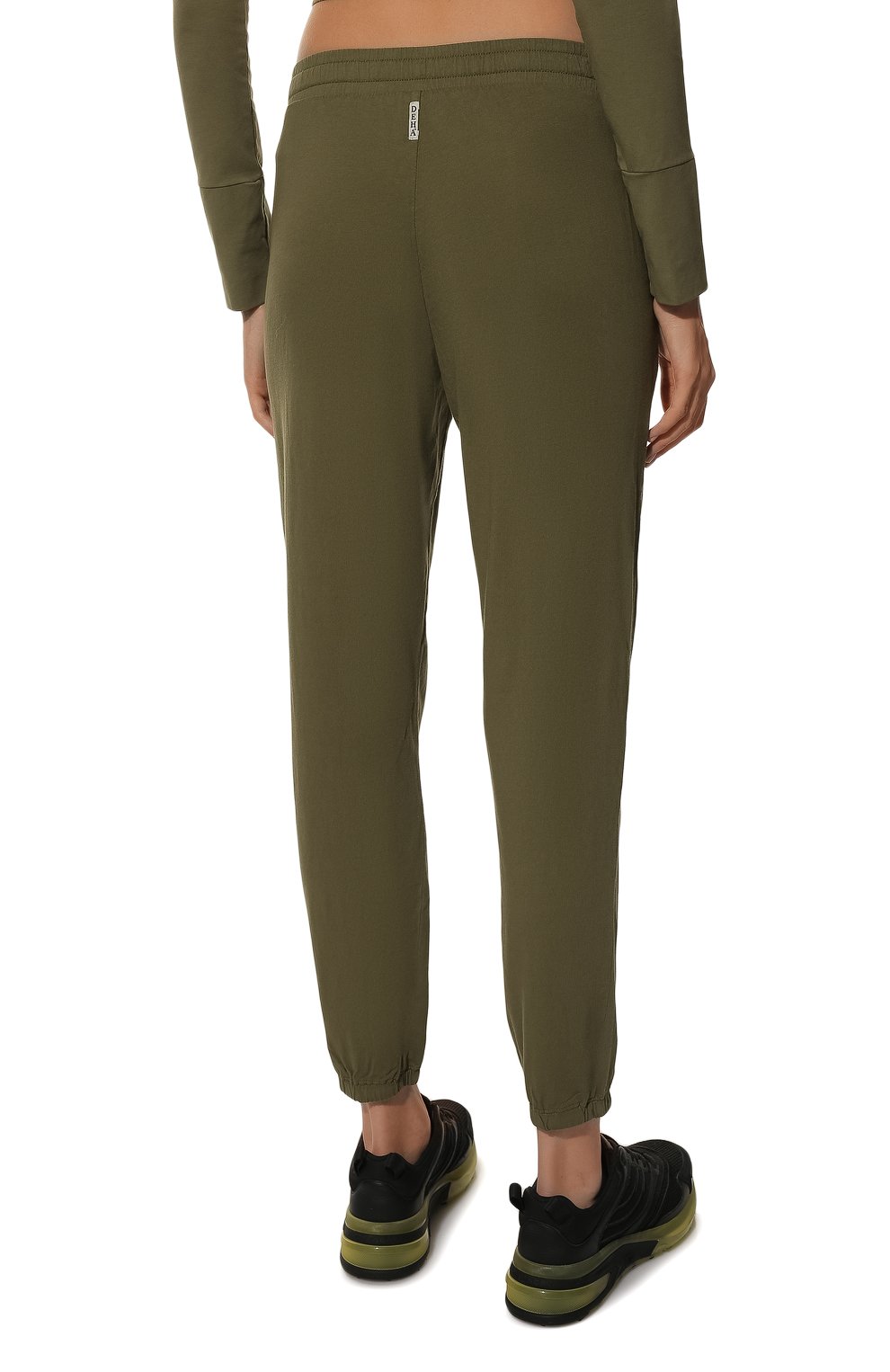 Хлопковые джоггеры DEHA хаки цвета по цене 7405 руб., арт. A00246, фото 4 Хлопковые джоггеры DEHA, арт. A00246, фото 4
