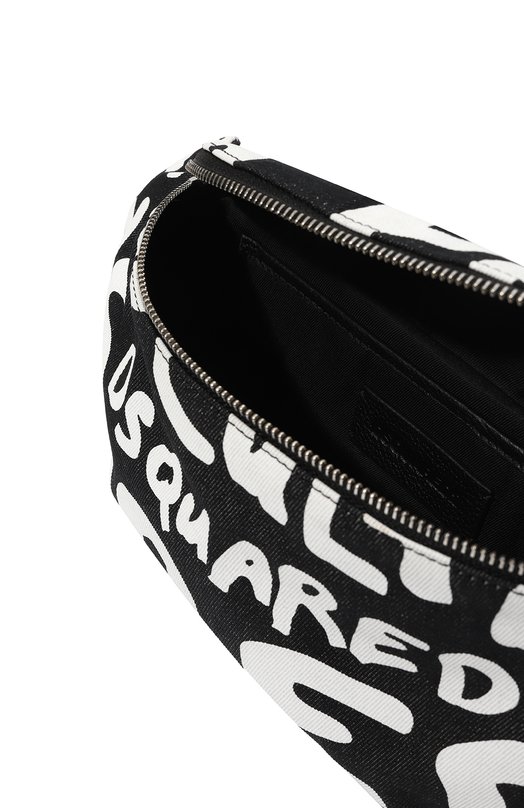 Текстильная поясная сумка Dsquared2 BBM0065 Чёрно-белый  BBM0065 Фото 5