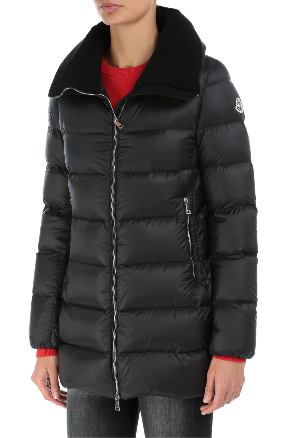 Стеганый удлиненный пуховик с высоким воротником MONCLER, арт. B2-093-46833-45-53048, фото 3