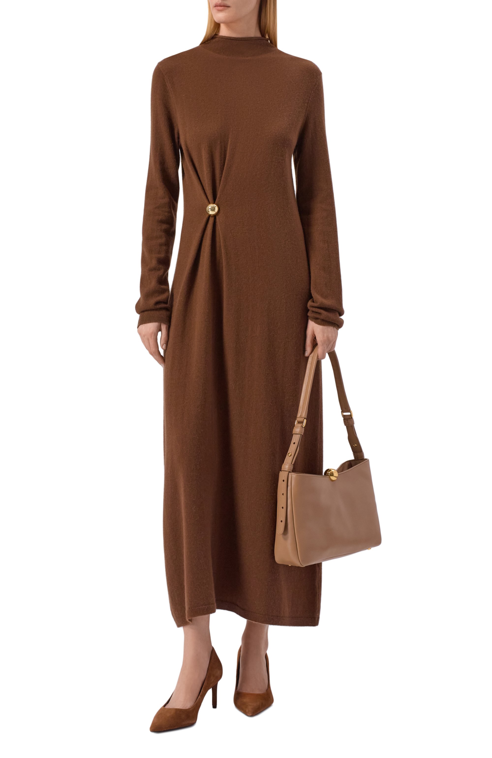 Сумка furla sfera soft medium FURLA темно-бежевого цвета по цене 42500 руб., арт. WB01403/BX3168, фото 3 Сумка furla sfera soft medium FURLA, арт. WB01403/BX3168, фото 3