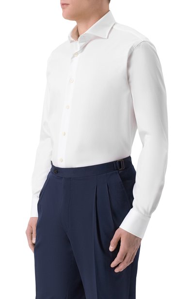 Хлопковая сорочка ALESSANDRO GHERARDI белого цвета по цене 35250 руб., арт. BR1-3G-7T/M043, фото 3 Хлопковая сорочка ALESSANDRO GHERARDI, арт. BR1-3G-7T/M043, фото 3