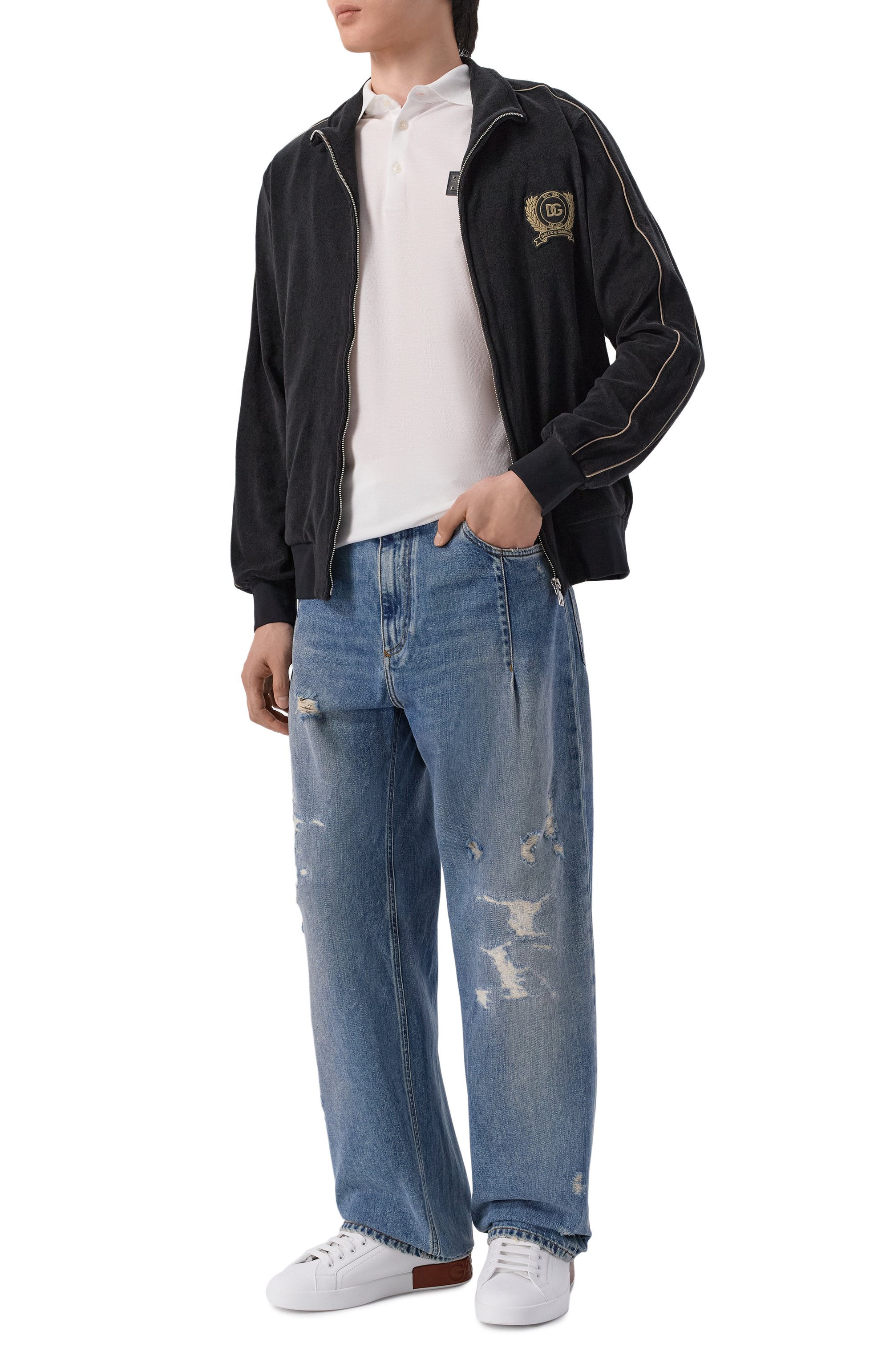 Хлопковое поло DOLCE & GABBANA, арт. G8PL4T/G7P1D, фото 2