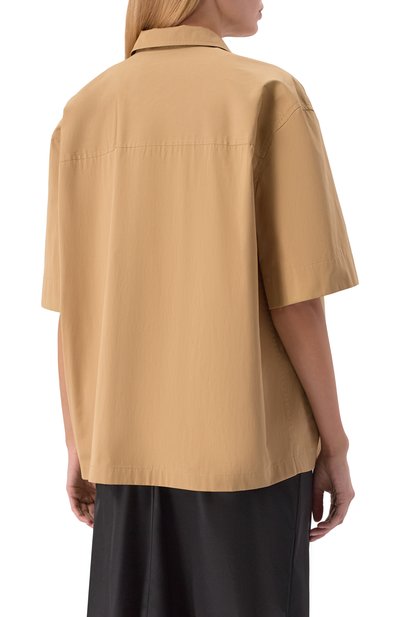 Хлопковая рубашка JIL SANDER бежевого цвета по цене 135500 руб., арт. J40DL0189/J45292, фото 4 Хлопковая рубашка JIL SANDER, арт. J40DL0189/J45292, фото 4