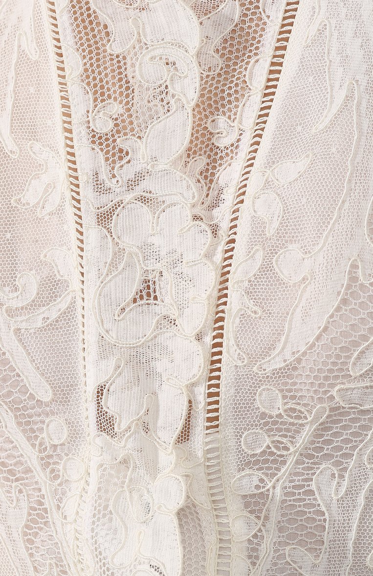 Женский приталенный жакет ALEXANDER MCQUEEN белого цвета, арт. 556751/QME12 | Фото 5 (Материал внешний: Хлопок; Рукава: Длинные; Статус проверки: Проверено, Проверена категория; 1-2-бортные: Однобортные; Женское Кросс-КТ: Жакет-одежда; Случай: Вечерний; Длина (для топов): Удлиненные)