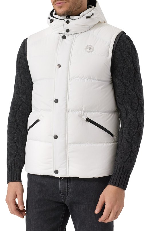 Пуховый жилет Stefano Ricci M6J5400080/PL002Q/60-62 Белый  M6J5400080/PL002Q/60-62 Фото 3