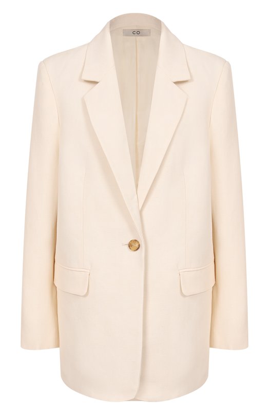Жакет из вискозы и льна Co 6811DCVL-S26 Кремовый 6811DCVL-S26