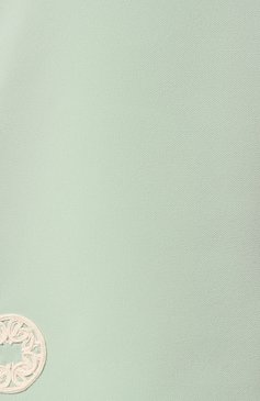 Женские шорты ELIE SAAB светло-зеленого цвета, арт. P0004E | Фото 5 (Драгоценные камни: Проставлено; Длина Ж (юбки, платья, шорты): Мини; Материал сплава: Проставлено; Материал внешний: Синтетический материал; Стили: Кэжуэл)