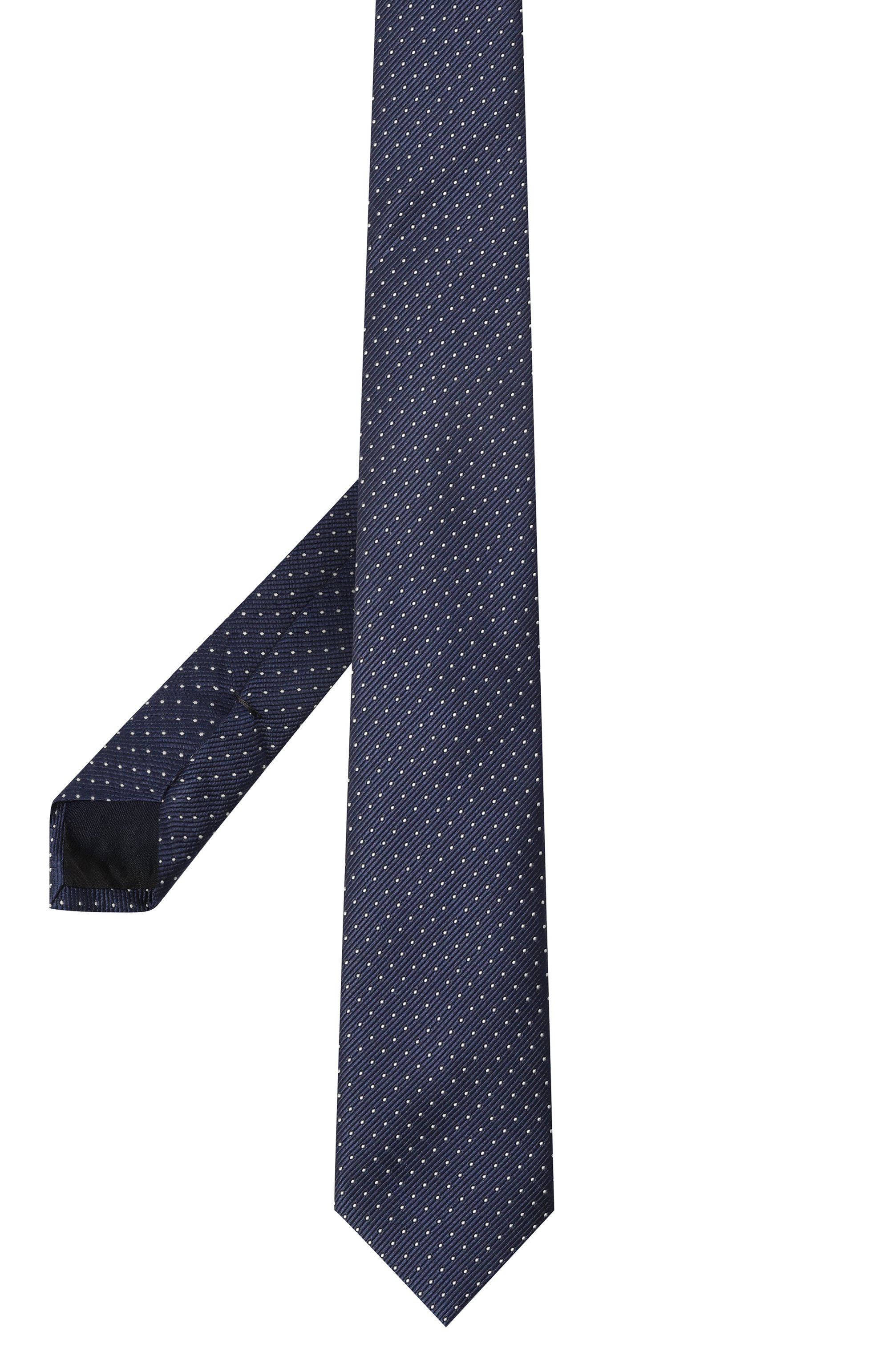 Шелковый галстук DAL LAGO темно-синего цвета по цене 6995 руб., арт. N300/7328, фото 2 Шелковый галстук DAL LAGO, арт. N300/7328, фото 2