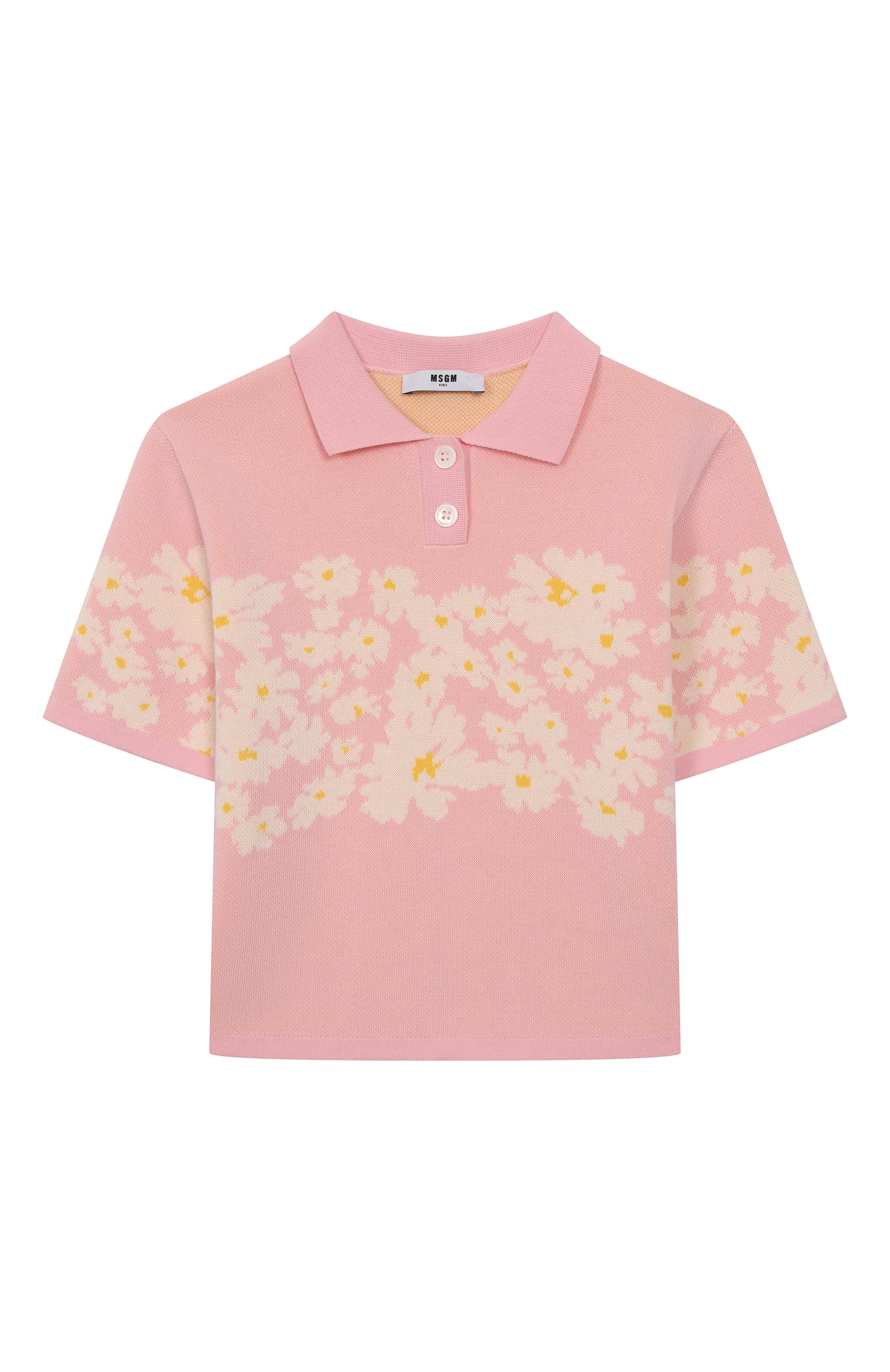 Хлопковое поло MSGM KIDS, арт. S5MSJGJP096, фото 1
